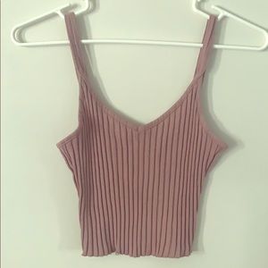 Ribbed crop tank top